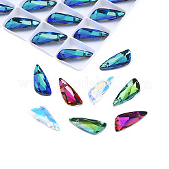 Заостренные стеклянные подвески со стразами EGLA-N006-034