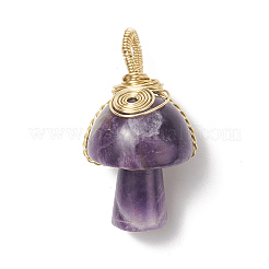 Подвески из медной проволоки из смешанных драгоценных камней PALLOY-JF01968