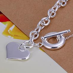 Bracelets exquis en laiton avec breloque de cœur pour les femmes&nbsp;BJEW-BB12552