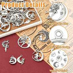 80 pz 8 stili tema luna ciondoli in lega in stile tibetano&nbsp;FIND-CJ0005-60