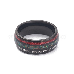 Bague manchette en acier inoxydable 304 avec placage ionique (IP) pour femme&nbsp;RJEW-M014-01B-D