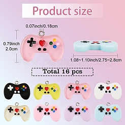 16шт 8 цвета подвески из смолы RESI-YW0003-41