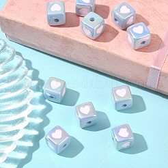 10 шт. непрозрачные акриловые эмалевые бусины&nbsp;ACRC-FS0001-02B