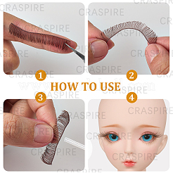 15шт 3 стиля плюшевые кукольные ресницы-полоски&nbsp;DOLL-CP0001-07B