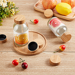 スパイスジャーの蓋  竹のスパイス蓋は4オンスの正方形のスパイスジャーにフィットします。  モカシン  46x17mm  内径：39.5mm&nbsp;WOOD-WH0027-88