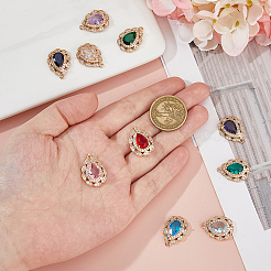 10 шт. 10 цвета латунные подвески с микропаве и кубическим цирконием&nbsp;KK-HS0015-60