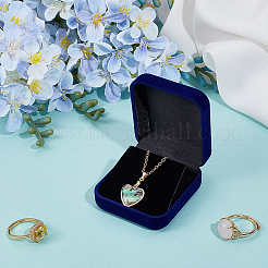 Квадратные бархатные коробки для хранения браслетов с черной внутренней частью CON-WH20010-03B