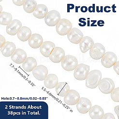 1 нить бусин из натурального культивированного пресноводного жемчуга PEAR-HY0001-09