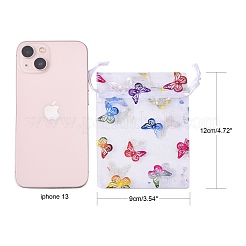 Прямоугольные сумки из органзы с кулиской и принтом CON-PW0001-057A