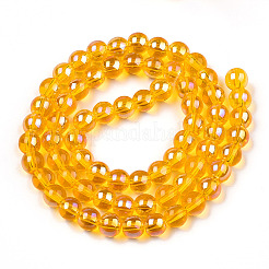 Chapelets de perles en verre transparent électrolytique&nbsp;LS-GLAA-T032-T6mm-AB11