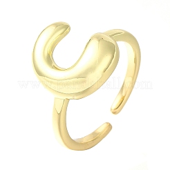 Anelli polsini aperti in ottone placcato a cremagliera&nbsp;RJEW-S394-01G-C