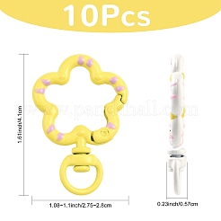 10 шт. окрашенных распылением сплавных поворотных карабинных застежек FIND-FS0004-56