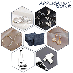 Klappenbeutel aus Samt für Schmuck&nbsp;ABAG-WH0038-43E