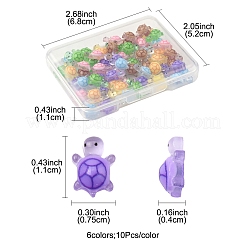 60шт 6 цвета светящихся кабошонов из смолы RESI-FS0001-95