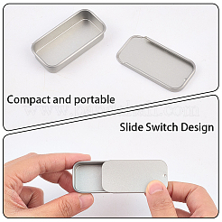 9 шт. 3-цветные жестяные коробки для хранения безделушек с раздвижной крышкой CON-CP0001-016B