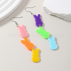 Акриловые серьги-подвески в виде пасхального кролика для женской моды FF4277