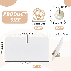 15 шт. броши из искусственного жемчуга ABS&nbsp;FIND-PH0028-53