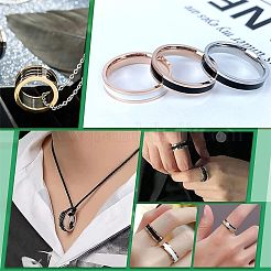 12 шт. рифленые кольца из нержавеющей стали&nbsp;STAS-UN0038-94D