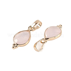 Natürliche facettierte Rosenquarz-Anhänger&nbsp;X-KK-L218-004G-03