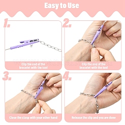 8 шт. 8-цветный сплав браслет инструмент ювелирный помощник бисер зажим-аллигатор&nbsp;AJEW-YW0002-08