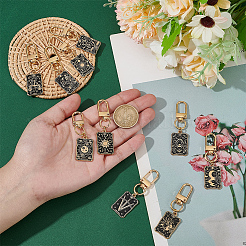 10шт прямоугольник с эмалированными подвесными украшениями из цинкового сплава&nbsp;HJEW-HY00018