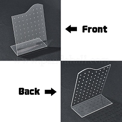 4шт. 2 стиля акриловой рамки для демонстрации сережек EDIS-YW0001-07