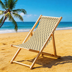 1 chaise en tissu polycoton à motif d'ancre&nbsp;AJEW-GF0015-38G