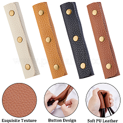 8 stücke 4 farben abnehmbare pu imitation leder tasche griff wrap&nbsp;PURS-BBC0001-09