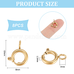 8 шт. ионное покрытие (IP) 304 пружинные кольцевые застежки из нержавеющей стали STAS-UN0052-56