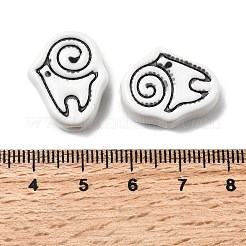 Фарфоровые бусины ручной работы&nbsp;PORC-Z004-01F