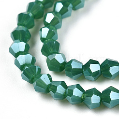 Непрозрачные однотонные гальванические стеклянные бусины EGLA-A039-P2mm-A07