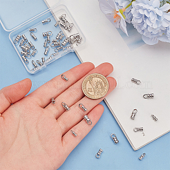 60шт. 3 стиля латунный наконечник шнура FIND-PH0021-23