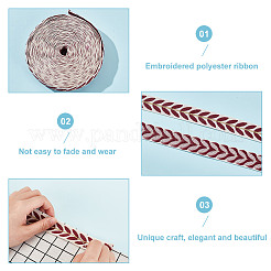 Около 10.5~11 ярда жаккардовых лент из поликоттона в этническом стиле с узором в виде листьев OCOR-GO0001-15A