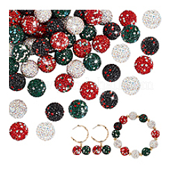 36 шт. 6-х цветные бусины из стразов и глины RB-PH0001-63