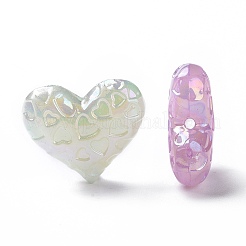 УФ-покрытие Радужные переливающиеся светящиеся акриловые бусины OACR-E010-13