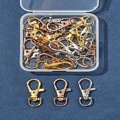 24 шт. двухцветные поворотные карабины-лобстеры из сплава FIND-FS0003-73