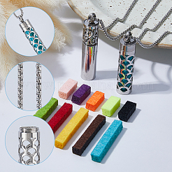 2 шт. 2 стиля ожерелья из нержавеющей стали в виде флаконов духов&nbsp;NJEW-FH0001-31