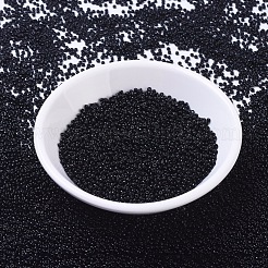 MIYUKIラウンドロカイユビーズ  日本製シードビーズ  11/0  （rr401)黒  2x1.3mm  穴：0.8mm  約1111個/10g&nbsp;X-SEED-G007-RR0401