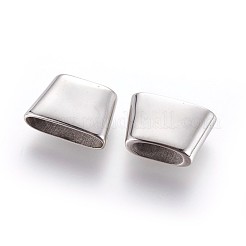 変色しにくい304ステンレススチールコードエンド  ステンレス鋼色  12x17.5x6mm  内径：10x5mmと15x5mm&nbsp;STAS-P237-19P