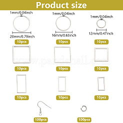 Набор для самостоятельного изготовления геометрических сережек-подвесок из нержавеющей стали 304 DIY-DR0001-36