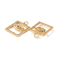 Латунные микро проложить кубического циркония подвески&nbsp;ZIRC-P092-023G-RS