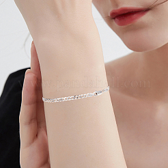 1шт 925 браслета из стерлингового серебра с цепочкой панцирного плетения&nbsp;BJEW-BBC0001-06A