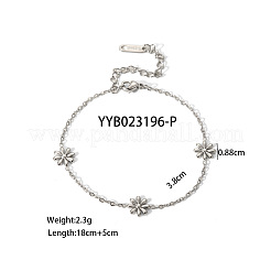 Элегантные комплекты цепочек и браслетов из нержавеющей стали 304 для женщин&nbsp;EE7355-4