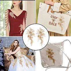 3d цветочная полиэфирная вышивка&nbsp;PATC-WH0008-48C