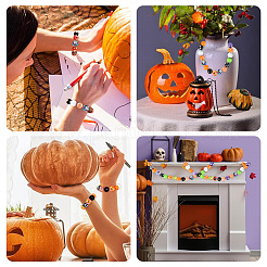 50 Stück Acrylperlen mit Halloween-Motiv.&nbsp;OACR-CJ0002-21