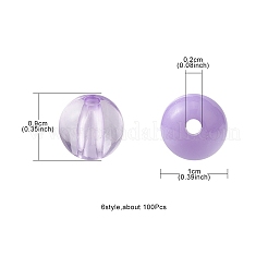 Прозрачные и непрозрачные акриловые бусины на тему Хэллоуина MACR-YW0002-77