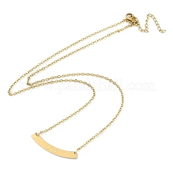 День святого Валентина прямоугольные кулоны из нержавеющей стали 304 ожерелья NJEW-K266-02G