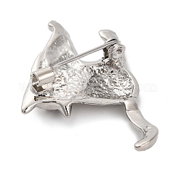 Брошь в виде кошки из цветного сплава со стразами&nbsp;JEWB-Q045-02P