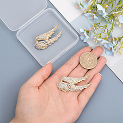 2 шт. булавка на лацкан в виде крыла со стразами&nbsp;JEWB-CA0001-30G