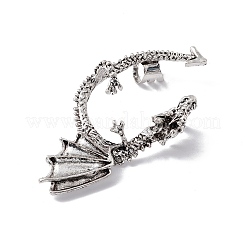Серьги-каффы с драконом из сплава EJEW-C046-02AS
